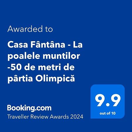 فيلا Casa Fantana - La Poalele Muntilor -50 De Metri De Partia Olimpica Statiunea المظهر الخارجي الصورة